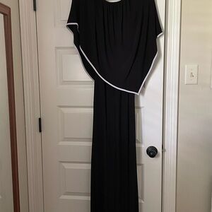 Chic Black Asymmetrical Jumpsuit with White Accent